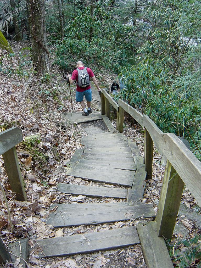 Hiking in South Mountains State Park, North Carolina