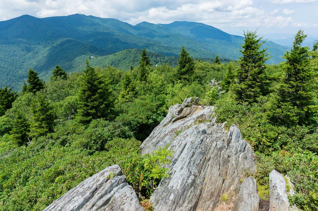 Hiking in Mount Mitchell State Park, North Carolina