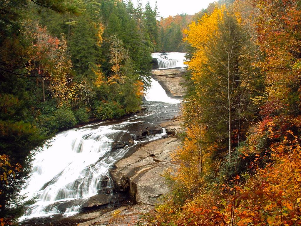 Triple Falls in Fall Color, Dupont State Forest