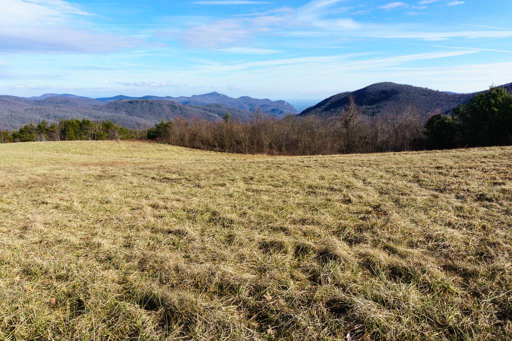 View from Blue Ridge Pastures east toward the Hickory Nut Gorge and Lake Lure