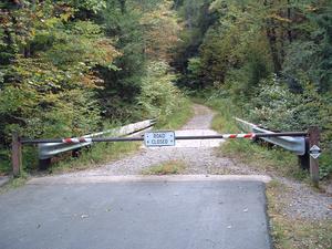 Start of the ride at the Fish Hatchery and bridge on FS 475c