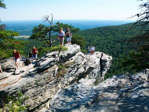 People on Hanging Rock