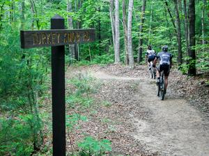 Turkey Knob Road trail extension in DuPont State Forest