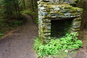 Chimney naast de Appalachian Trail