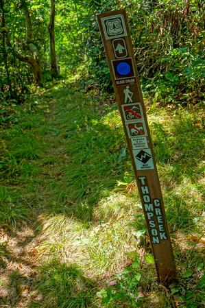 Sign at the Top of the Thompson Creek Trail