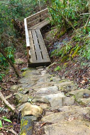 Steps and Bridge on the High Falls Trail