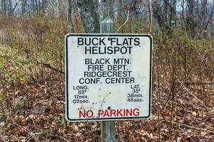 Buck Flats Helispot Sign