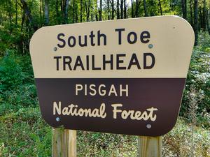 South Toe Trailhead Sign