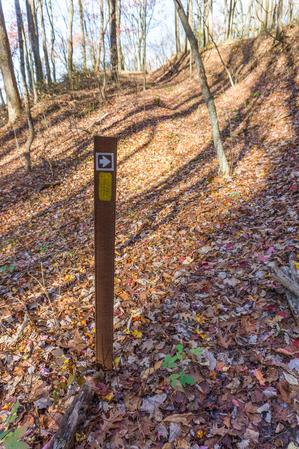 Directional Sign on the Bluff Mountain Loop Trail