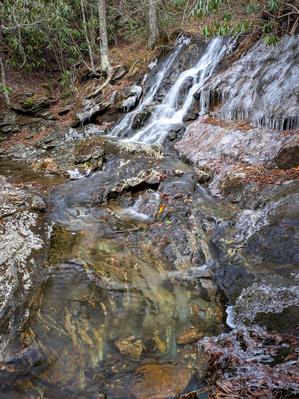 Small Waterfall beside the Flat Laurel Creek Trail