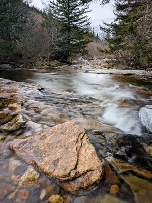 Flat Laurel Creek at the Sam Knob Trail crossing